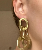 geology earring 5 rings worn