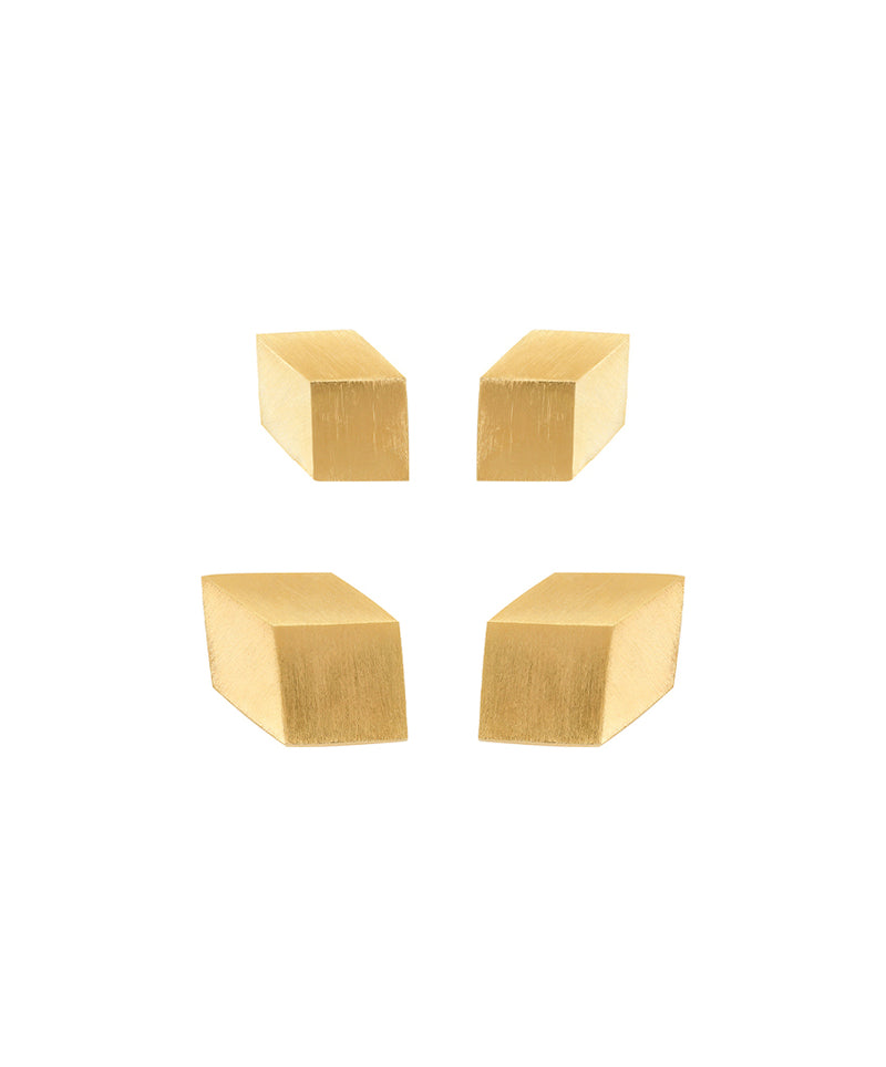 Earrings CUBE TROMPE L'OEIL - De Maarse Paris, the artist jewellery that makes you unique