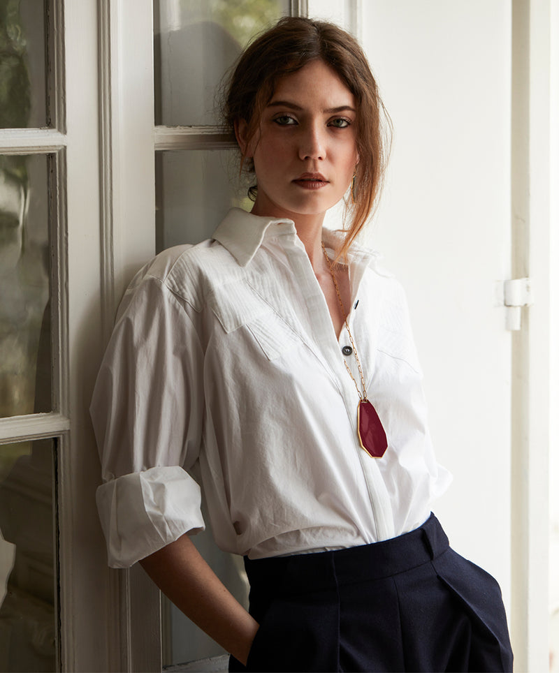 Medallion necklace EMAIL - De Maarse Paris, the artist's jewel that makes you unique