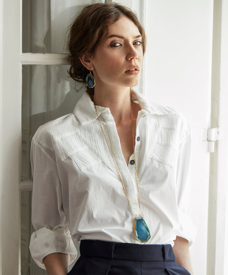 Medallion necklace EMAIL - De Maarse Paris, the artist's jewel that makes you unique